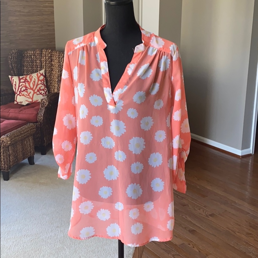 🌸 2 for $20 Floral Coral Top